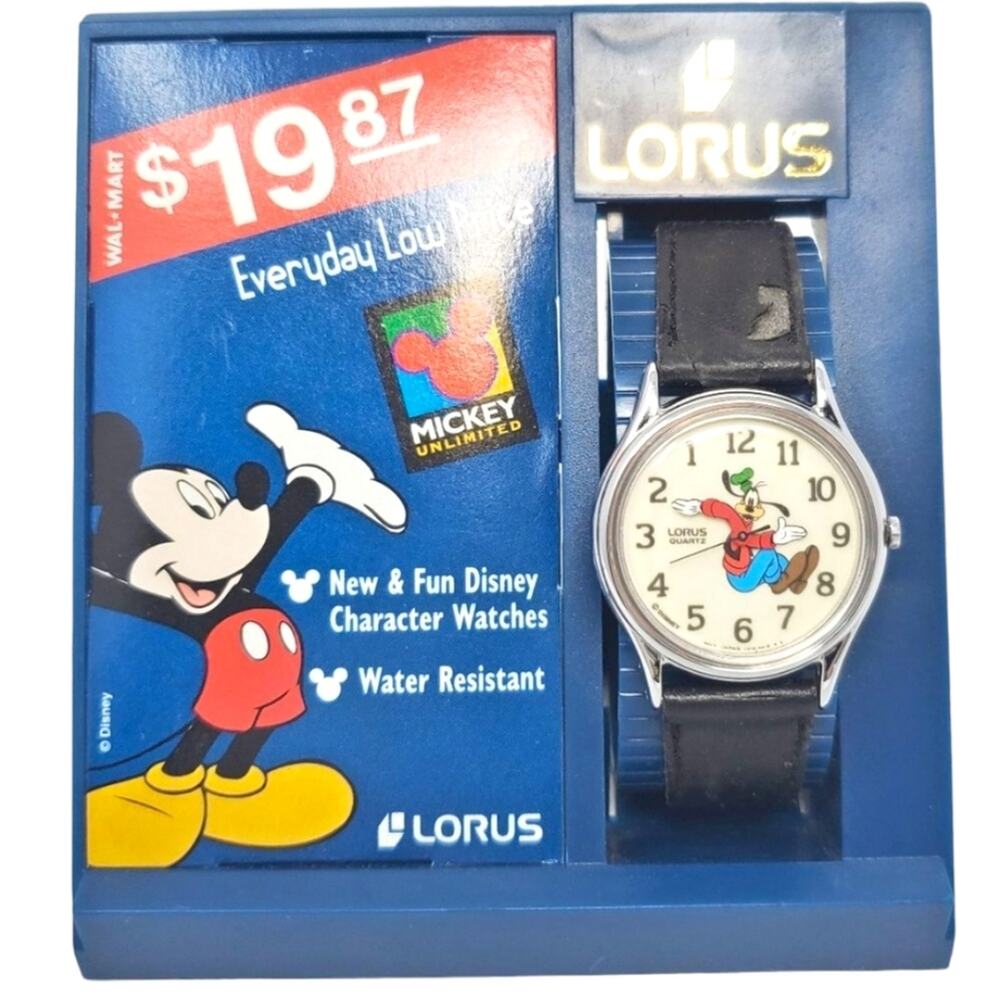 Disney X Lorus VTG Goofy Backward Ticking Watch NOS
